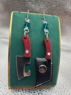 Witch B*tch Butcher Knife Earrings with Bottle Openers